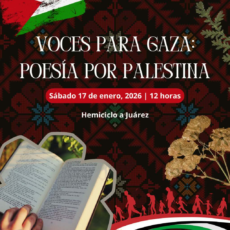 «VOCES PARA GAZA»: MÁS DE 50 POETAS SE UNEN EN LECTURA SOLIDARIA